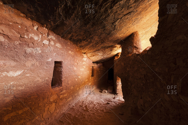 The Ancestral Puebloan cliff dwelling site known as Moon House Ruin Grand Gulch Primitive area in southern Utah