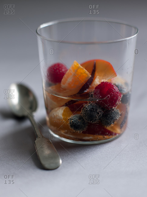 Carbonated Fizzy Fruit served in glass