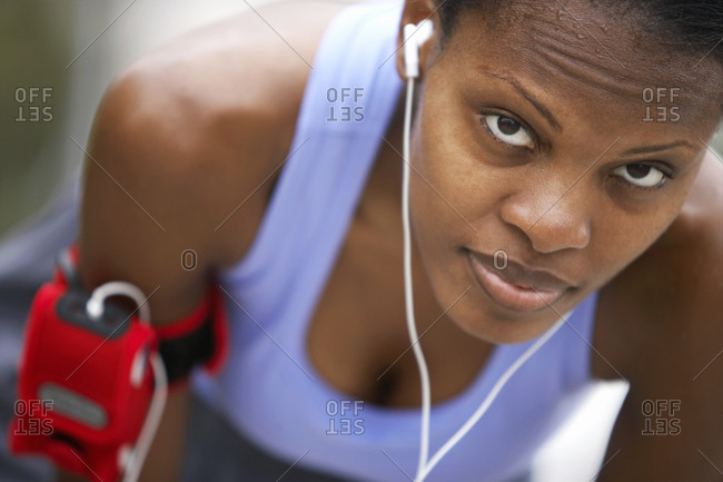 Close Up Of Sweaty And Muscular Female Biceps Stock Photo, Picture