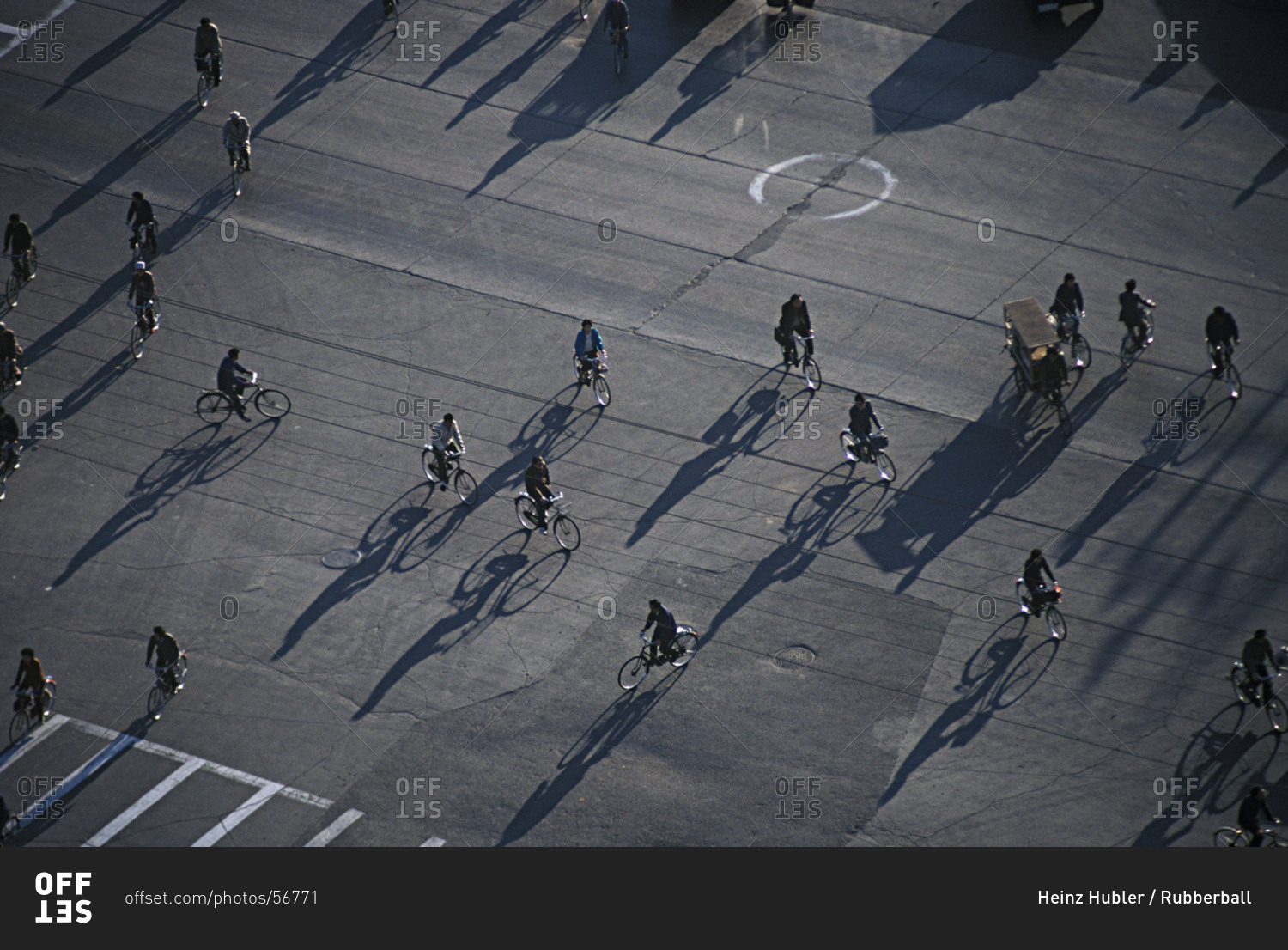 Crowd of cyclists