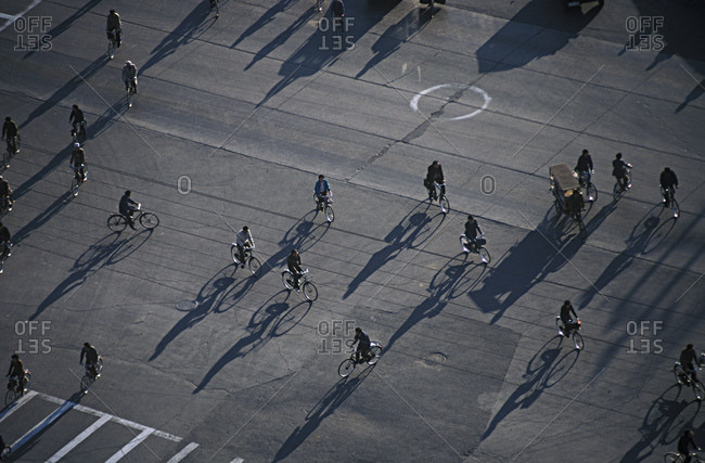 Crowd of cyclists - Offset Collection