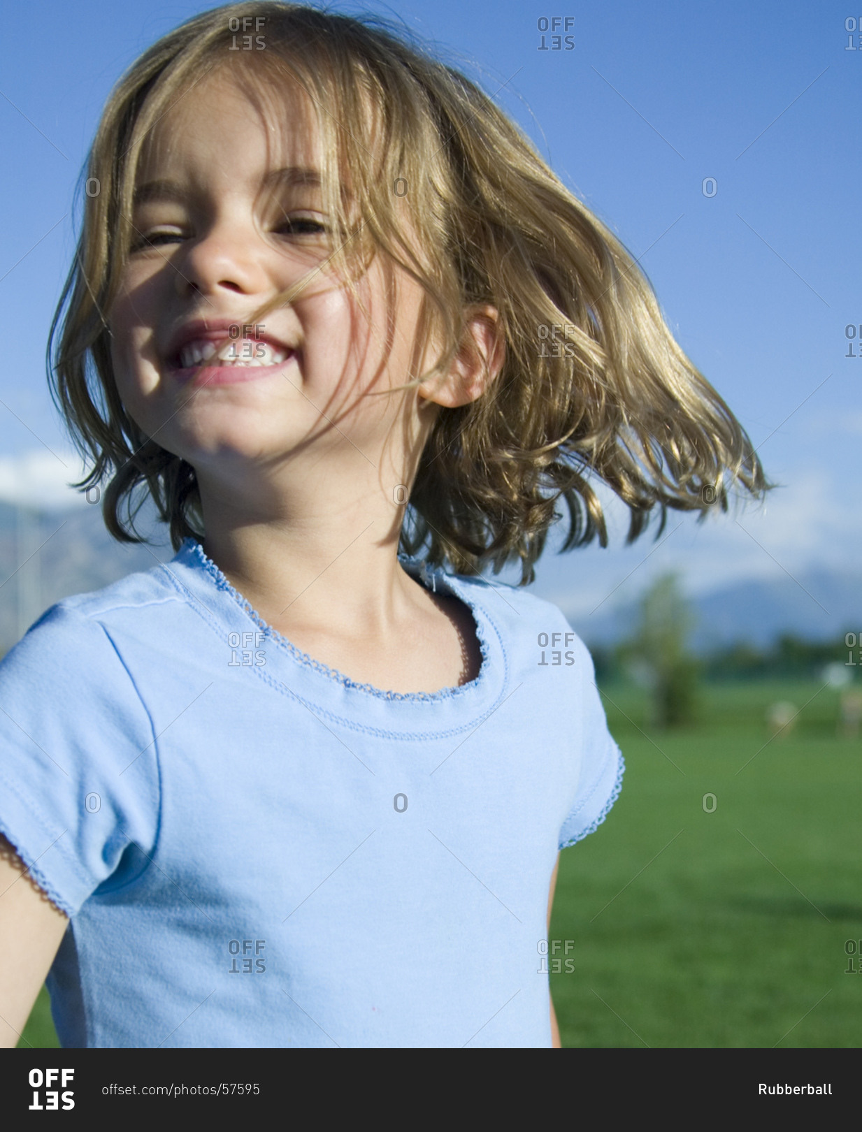 Girl smiling outside