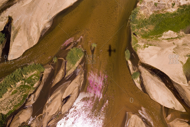 The braided River Rovuma in the dry season