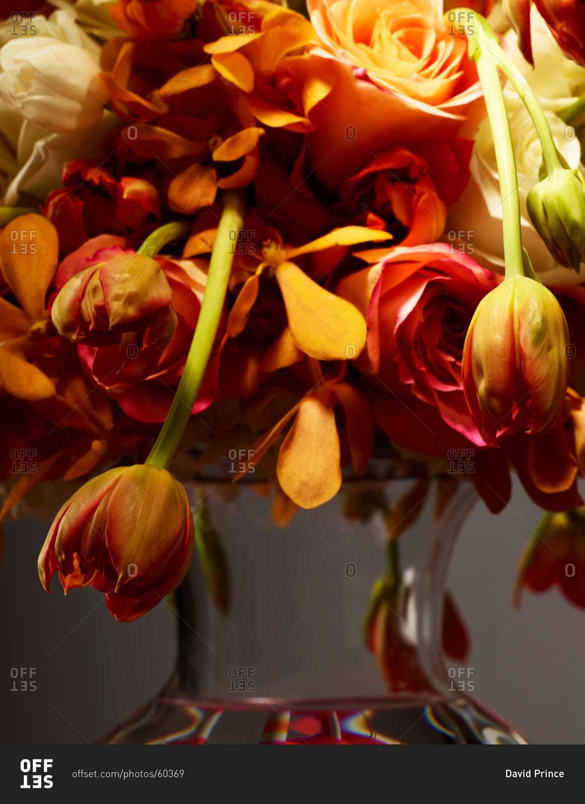 Close-up of bouquet in a vase