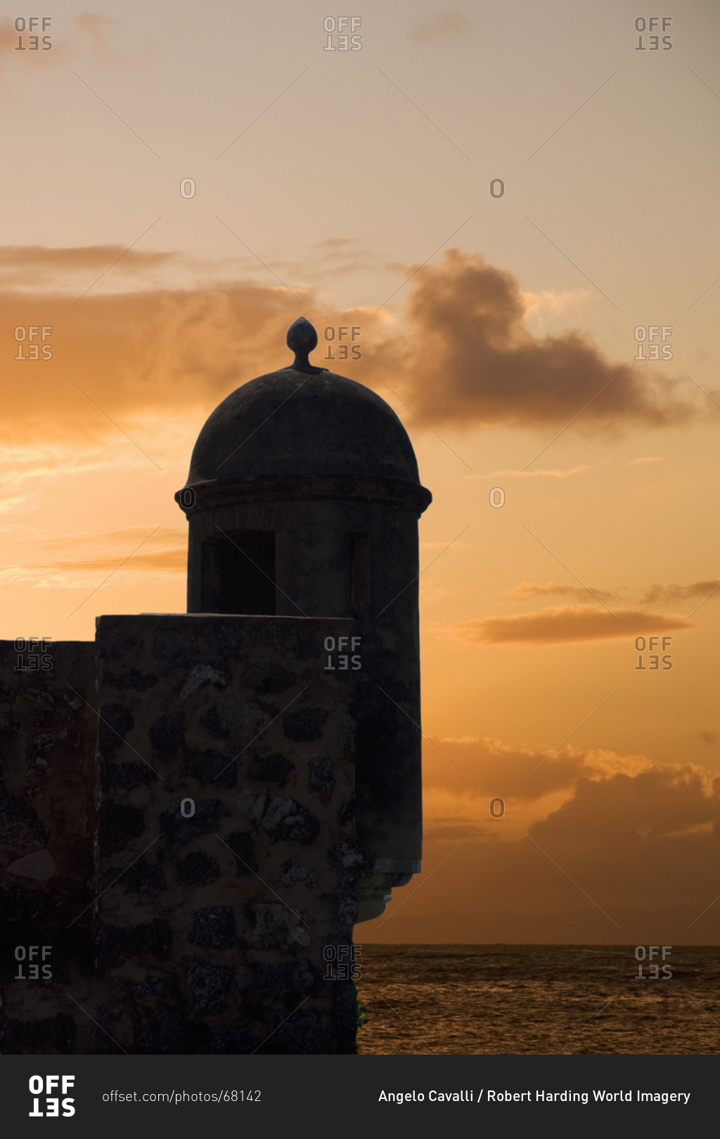 Sunset, Fort San Felipe, Puerto Plata, Dominican Republic, West Indies, Caribbean, Central America