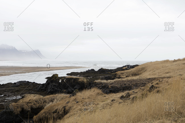 Landscape of foggy Iceland - Offset