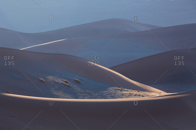 Sossusvlei Blues II, The Sossusvlei dune complex in late afternoon