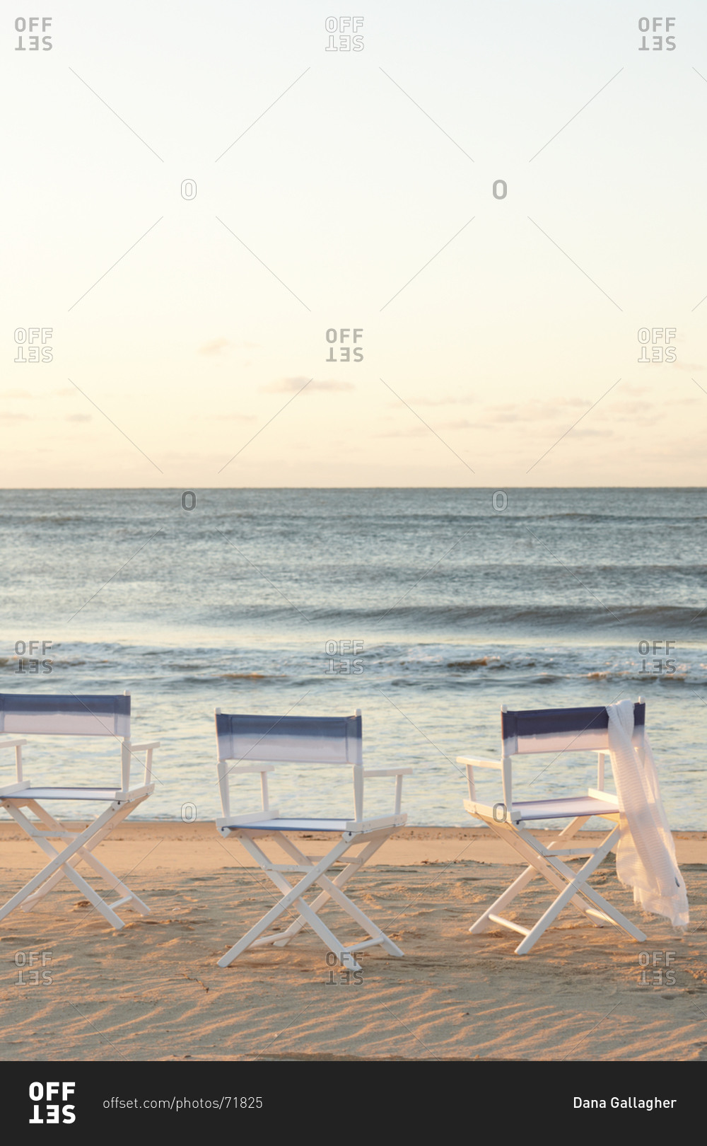 Director's chair on beach