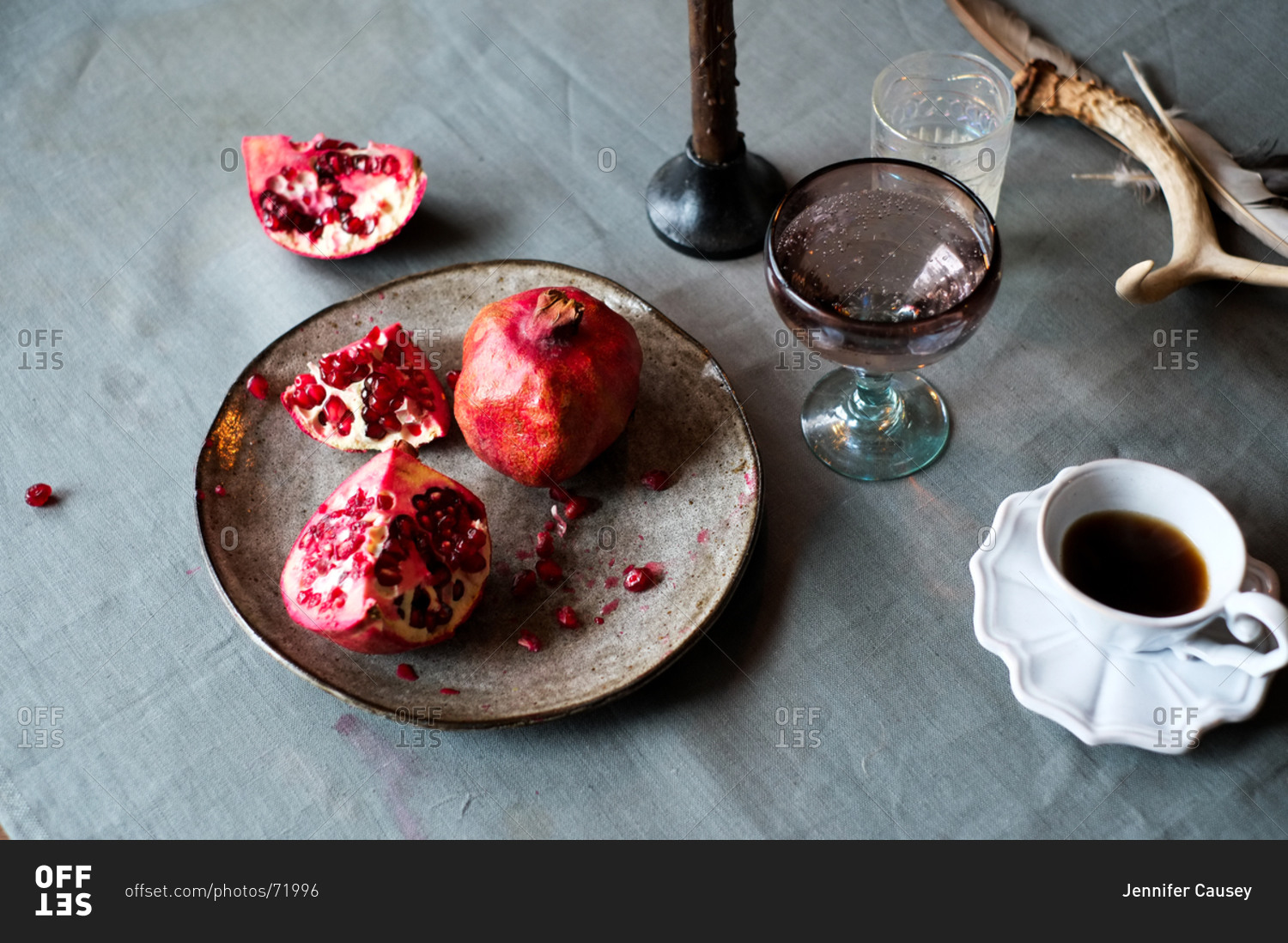 Pomegranite Smoothie sitting on white ready to drink in a to go cup Stock  Photo - Alamy