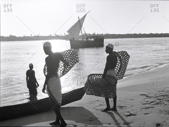 Traditional Kenyan fishermen