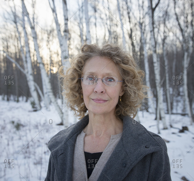 Older Woman Curly Hair Portrait Stock Photos Offset