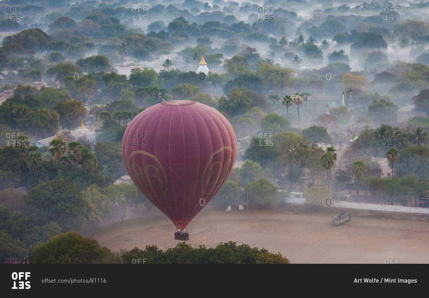 Hot-air balloon, Bagan, Myanmar