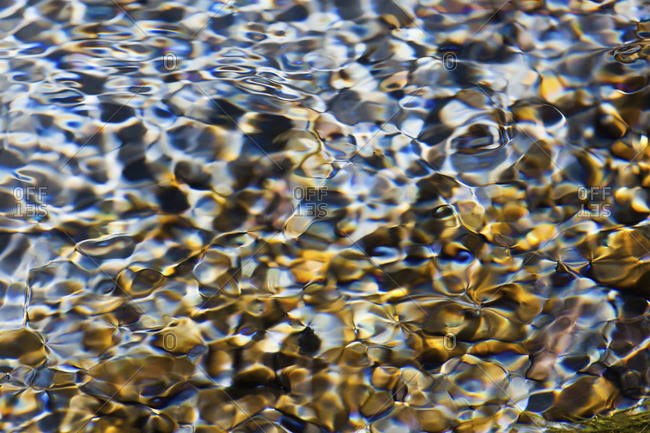 Rippling in a shallow section of the Sol Duc River