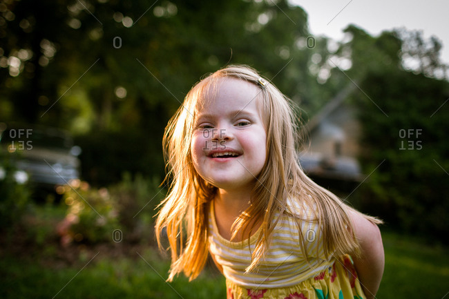 Portrait of a little girl smiling