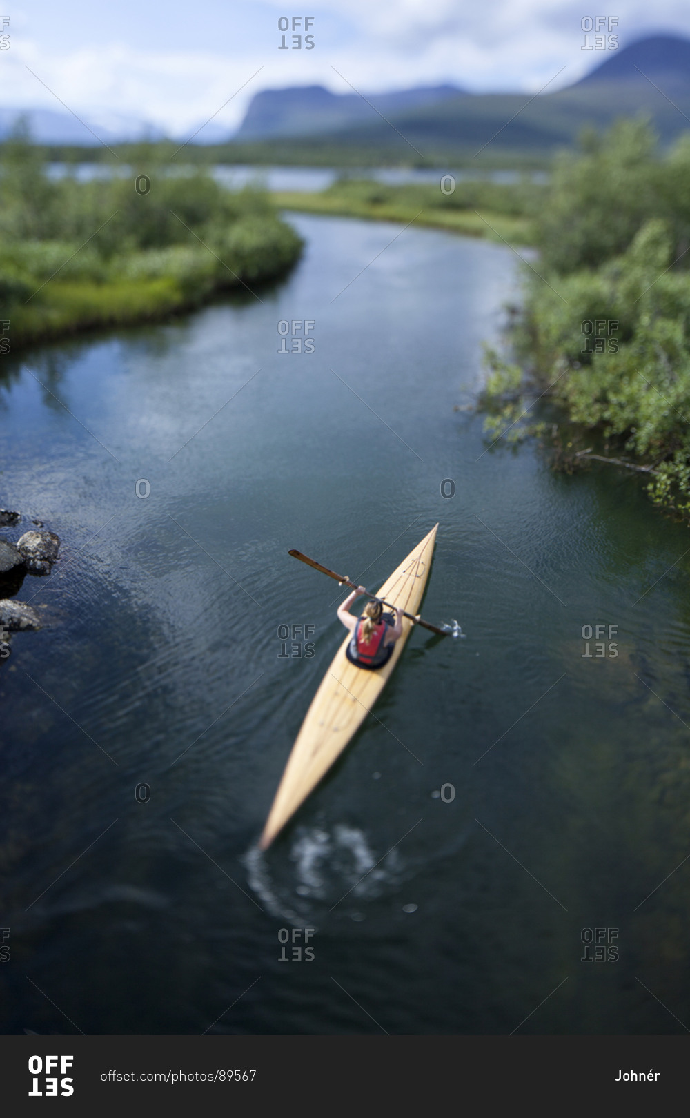 Person kayaking, Sweden