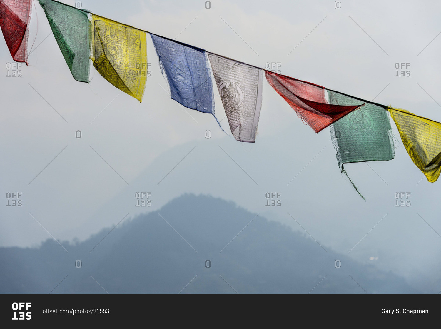 Buddhist prayer flags in Namo Buddha, Nepal