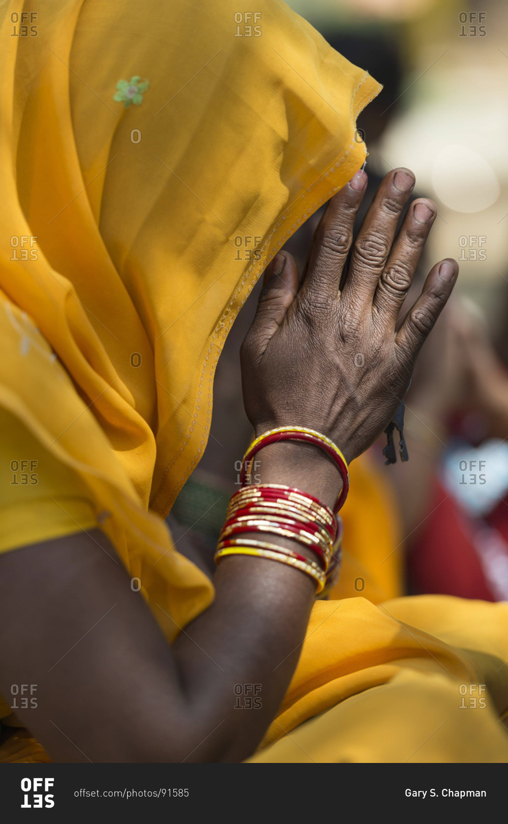 Christian woman praying in Central India
