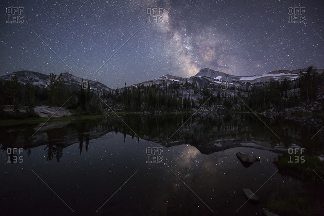 Milky Way reflects in Eagle Cap Wilderness