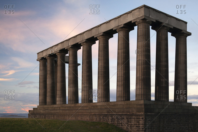 Pillars of national monument, Edinburgh, Scotland, United Kingdom