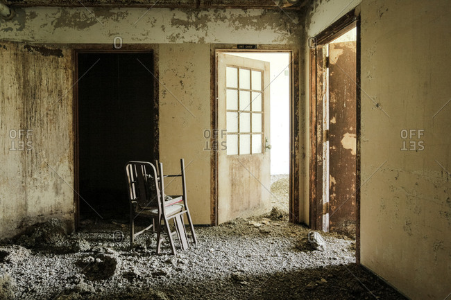 Room Of An Abandoned Mental Hospital Stock Photo Offset