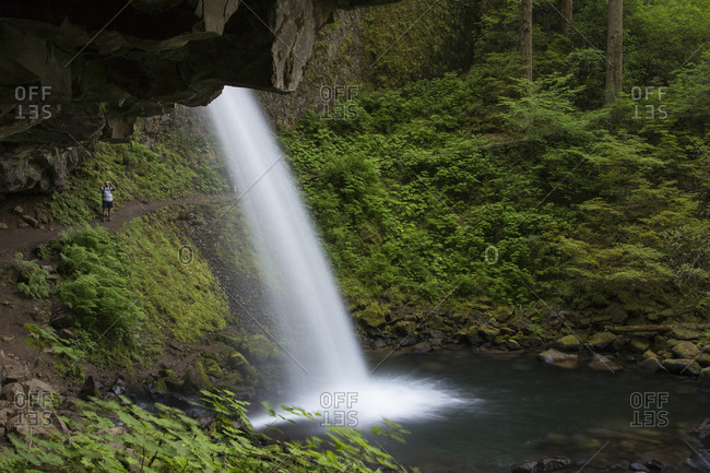 Ponytail Falls in Columbia River Gorge National Scenic Area, Oregon