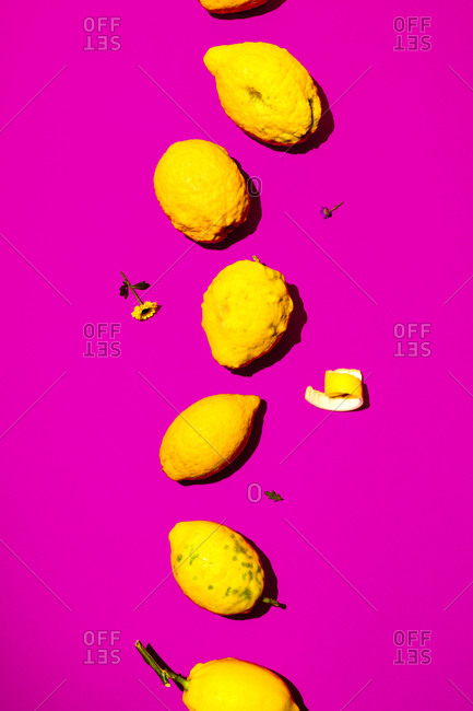 A line of lemons