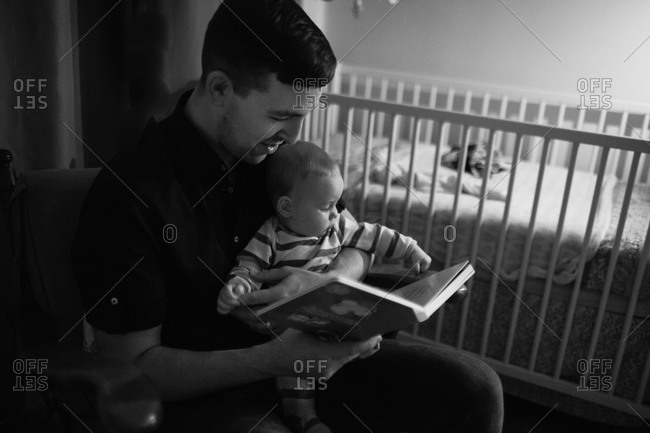 dad reading bedtime story