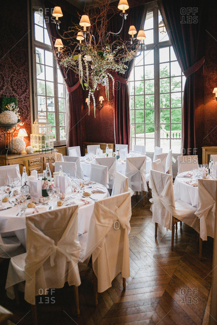 Table setting for wedding reception