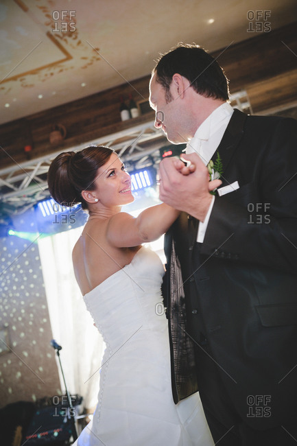 Newlyweds share first dance