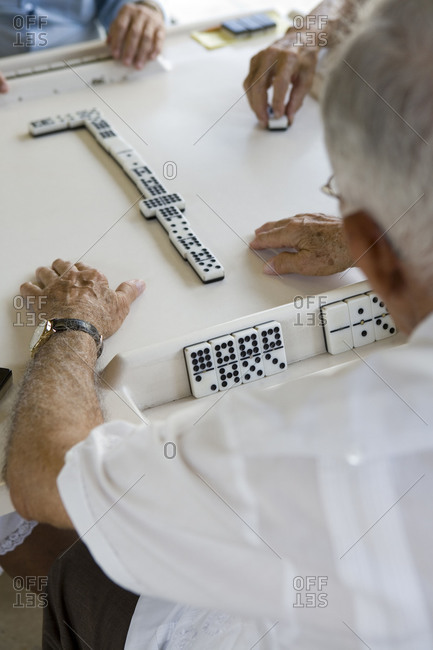 Men playing dominoes