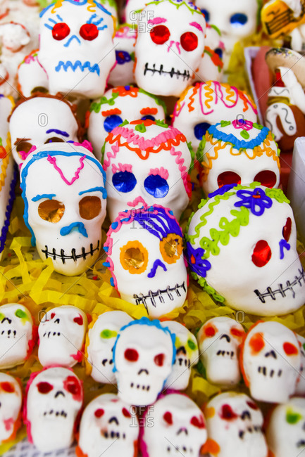 Sugar skulls in San Miguel De Allende, Mexico