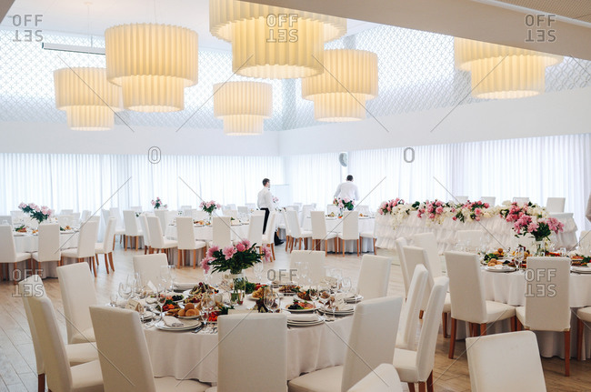 Table setting for wedding reception