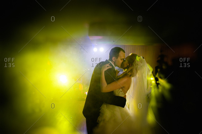 Newlyweds first dance at their wedding reception