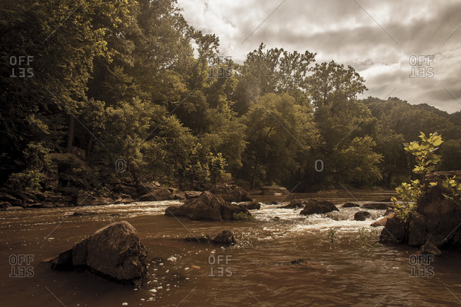 Ice Flow And Breakup On Potomac River Stock Photo, Royalty-Free