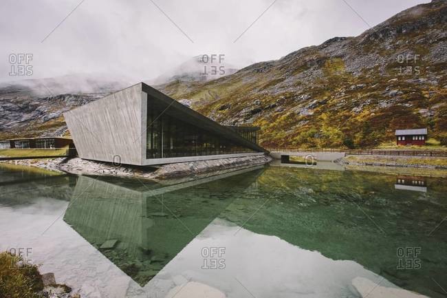 Mountain lodge along the Trollstigen National Tourist Route, Norway