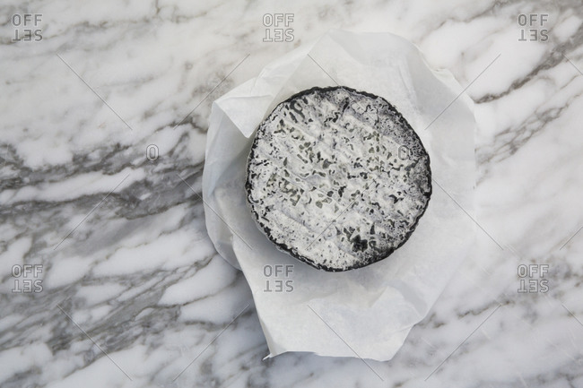 French goat cheese with ash rind