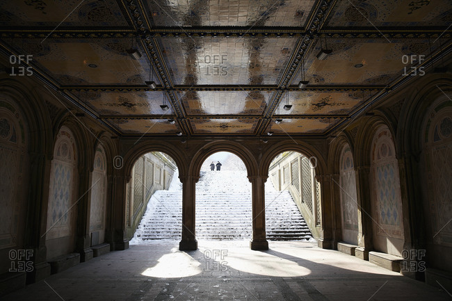 Bethesda Terrace in Central park New York City, New York. stock photo -  OFFSET