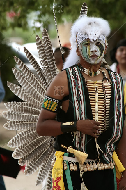 Ohkay Owingeh, New Mexico, USA: June 24, 2008: Native American dancer