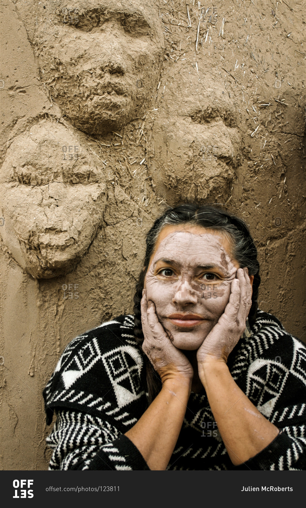 Portrait Of A The Native American Sculptor Stock Photo OFFSET