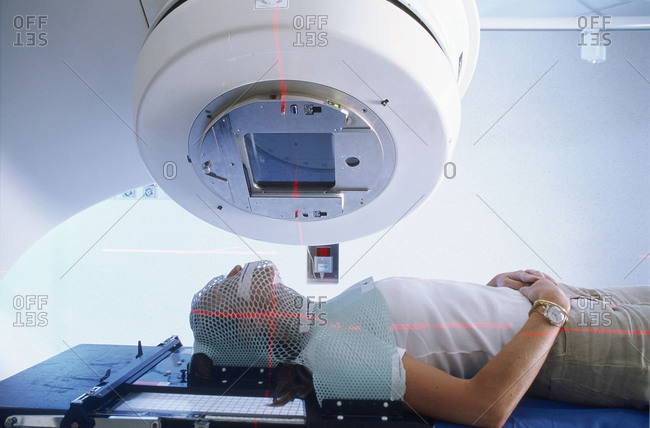 A patient undergoing radiotherapy