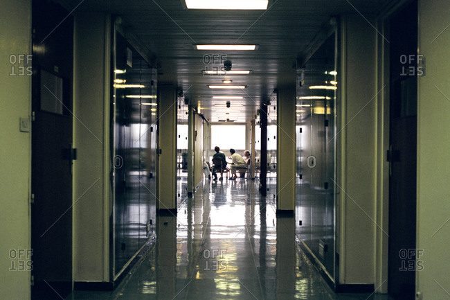 View of a hospital corridor