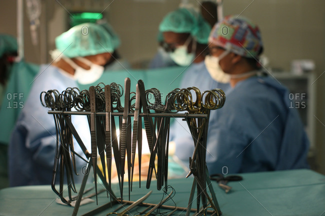 Operating theatre in a cardiac surgery ward
