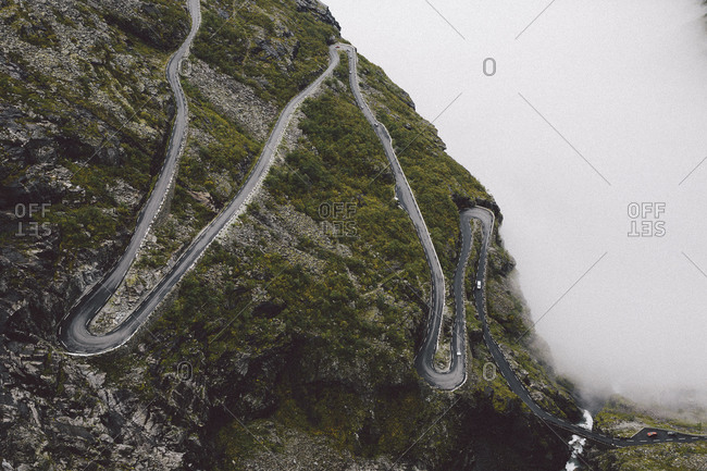 The hairpin bends on the Trollstigen road, Norway