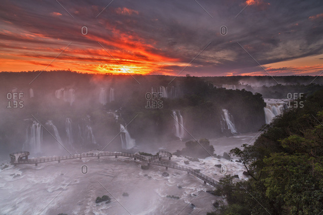 Iguazu Falls at sunset - Offset
