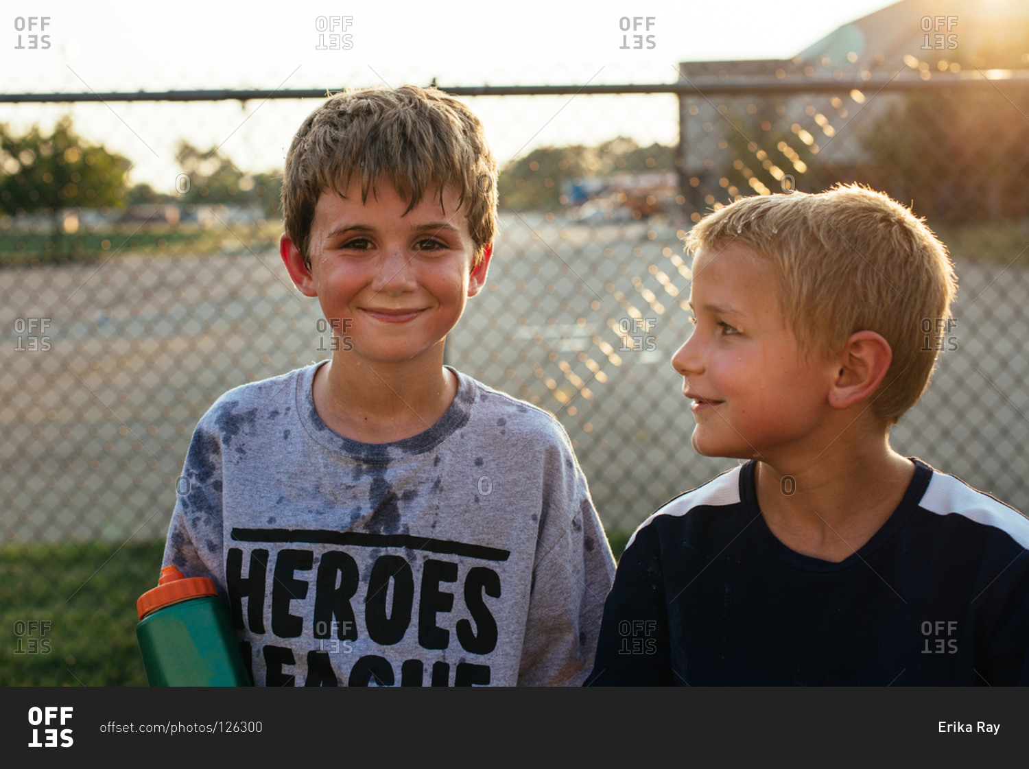 Portrait of sweaty boys - Offset stock photo - OFFSET