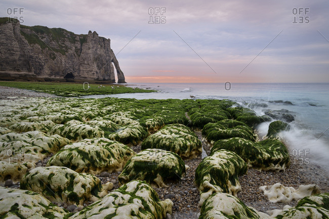 Coast in the evening, Upper Normandy