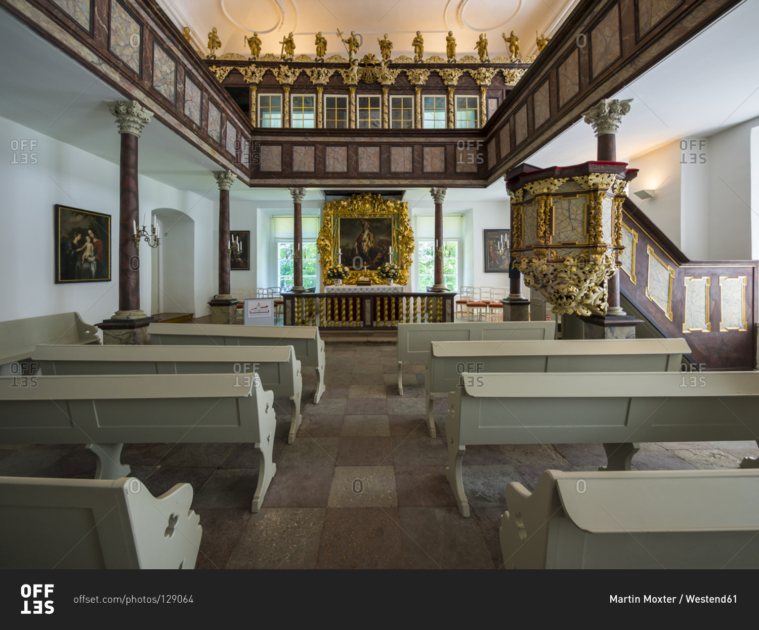 Interior of the Castle Chapel, Eutin, Germany
