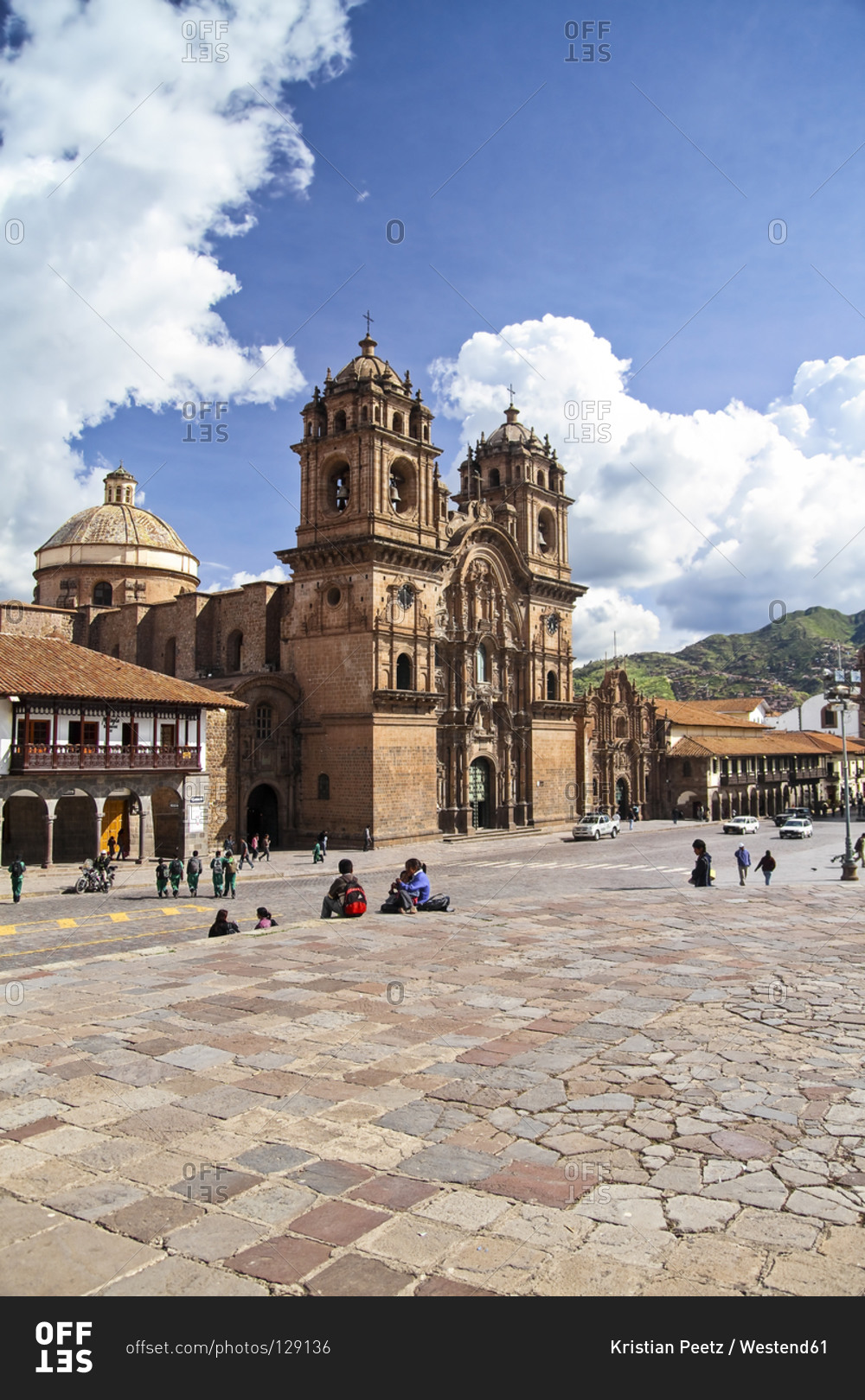 View of the Jesuit Church La Compania de Jesus, Cusco, Peru