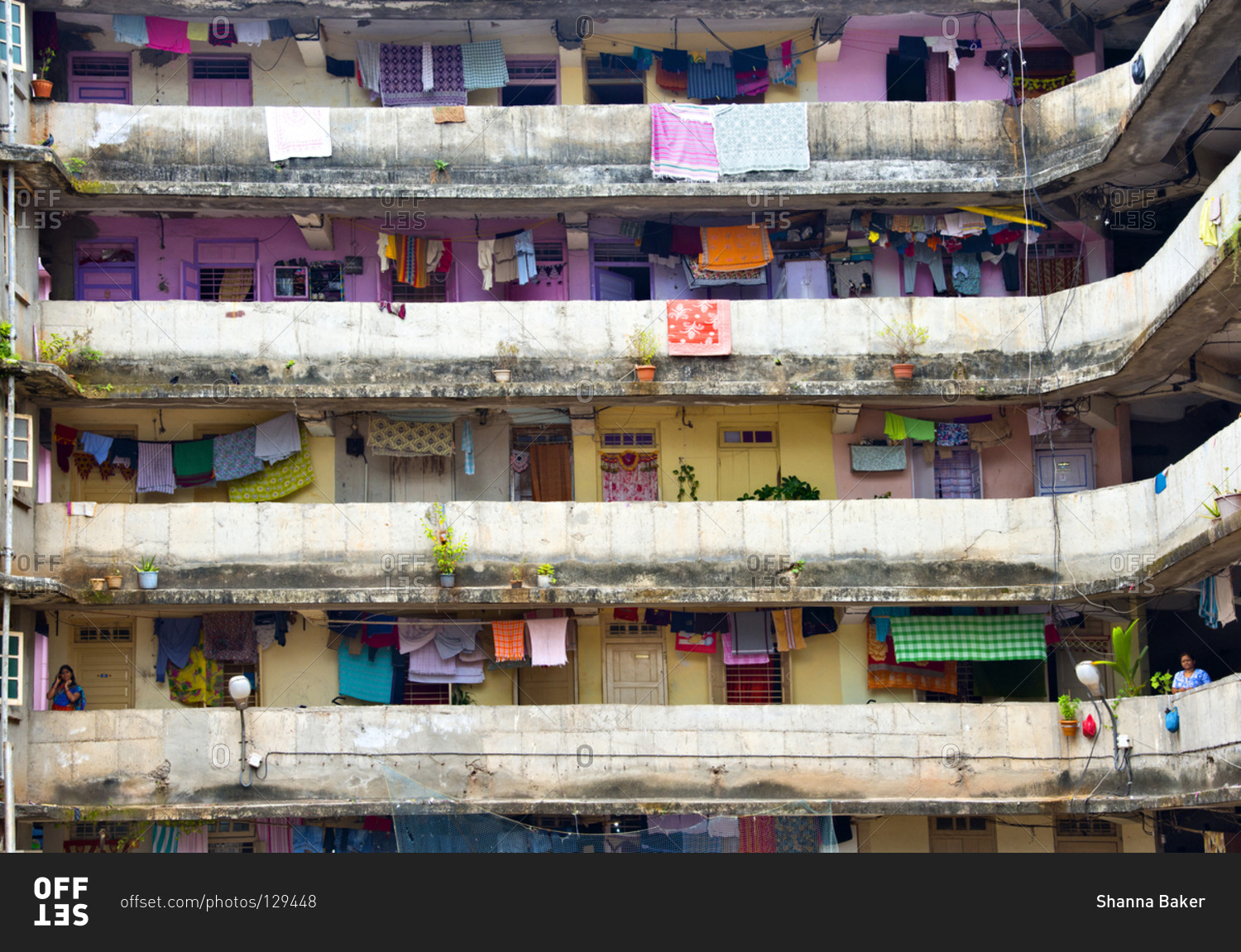 Mumbai, India - October 4, 2013: Apartment Building In Downtown Mumbai 