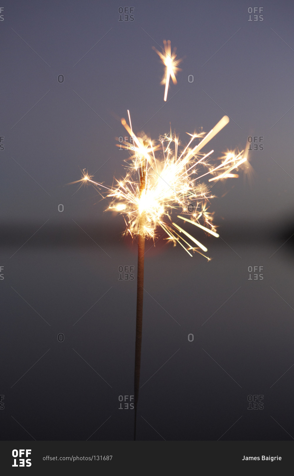 Close up of a sparkler at night